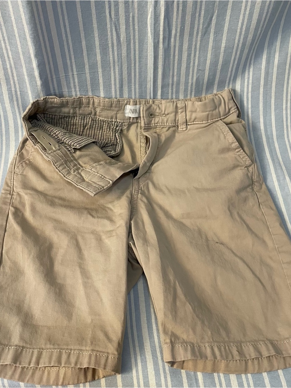 Zara khaki Boys Chino Shorts